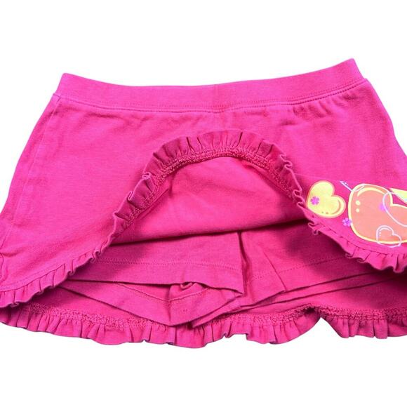 Pink Ruffle Glitter Bubble Hearts Y2K Skort - Picture 2 of 6